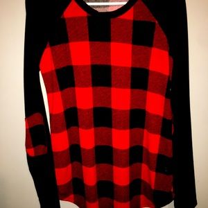 Buffalo Plaid with elbow patches